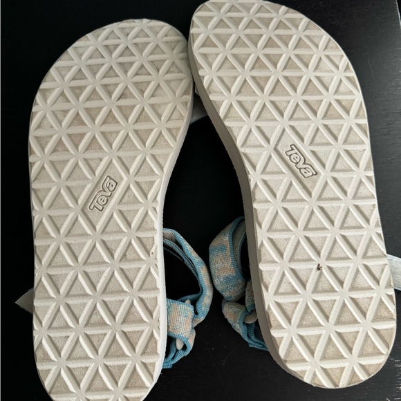 New Teva universal sandals white/blue size 10 - Picture 2 of 3